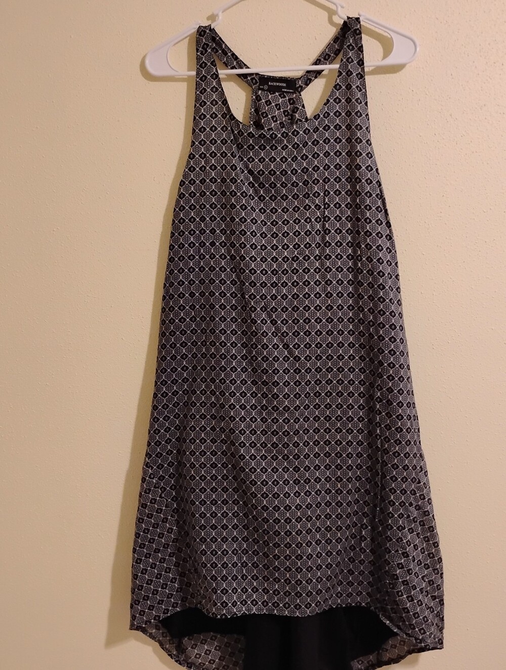 Backwoods Black & White Geometric Racerbacki Dress
